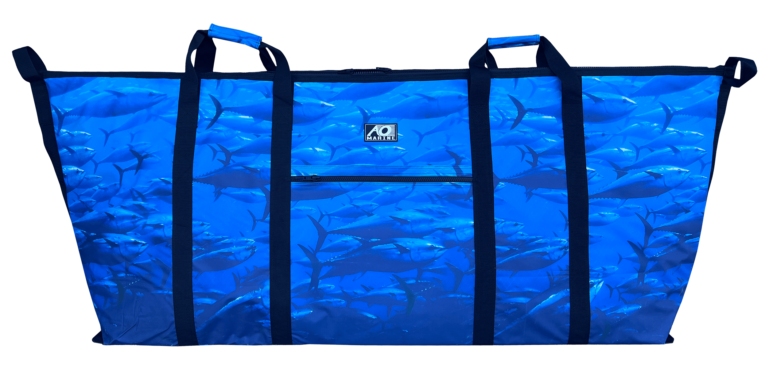 ATTSEA Insulated Fish Cooler Bag Foldable Fish Kill Bag, Airtight Zipper and Abrasion Resistant Waterproof 840D Nylon TPU, Large 39.5 x 17.5 and